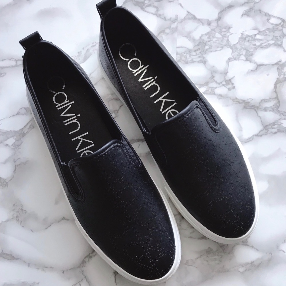 Calvin Klein Black Slip On Sneakers
